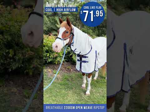 Delzani Air-Flex Neck Combo Horse Rug video preview – open weave, airflow, UV protection