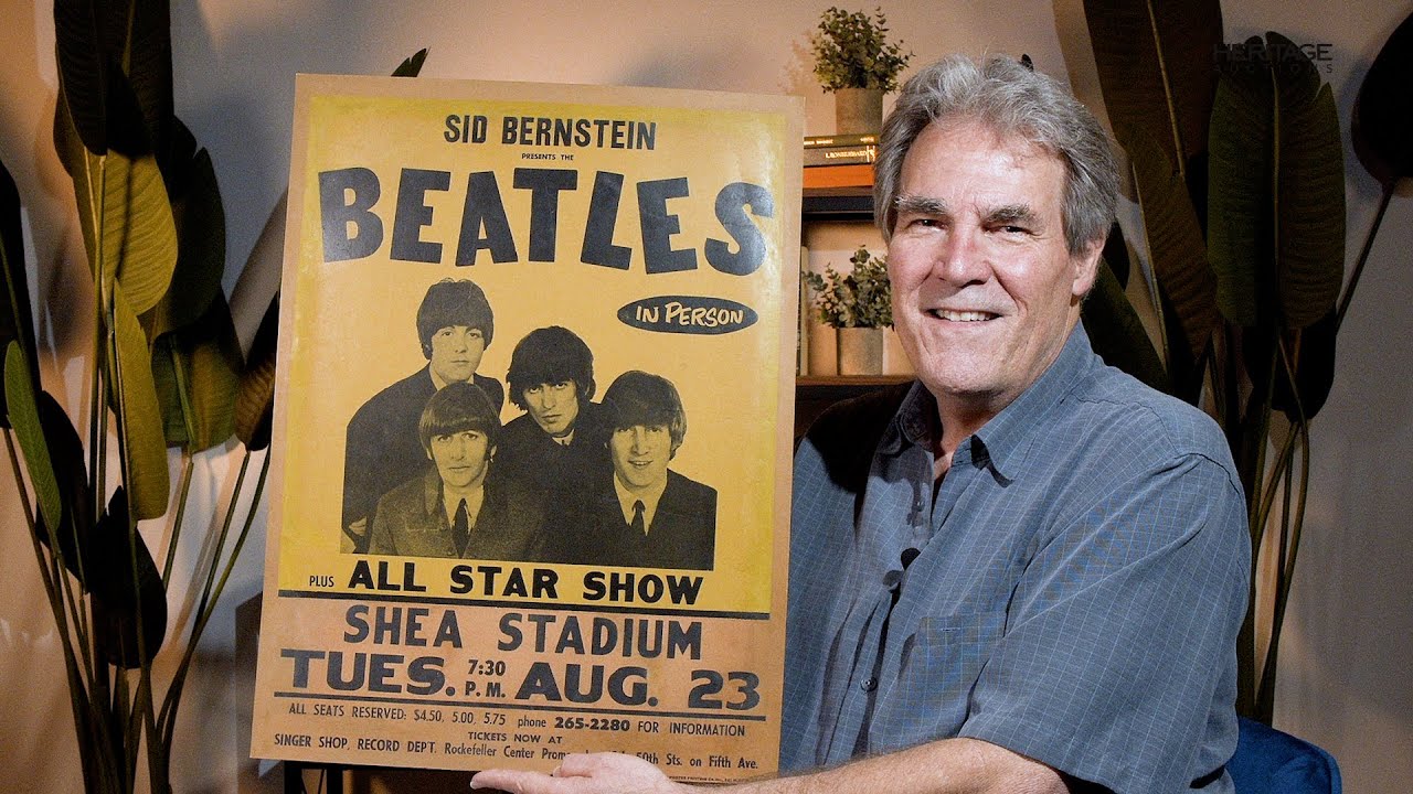The Beatles, Genuine Shea Stadium Concert Poster - YouTube
