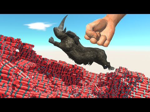 Epic Punched into TNT Curve Wall - Animal Revolt Battle Simulator
