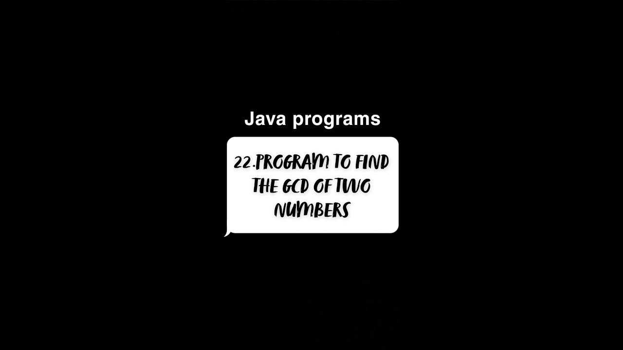 Program to find the GCD of two numbers#java #gcd #coding #programming #interview