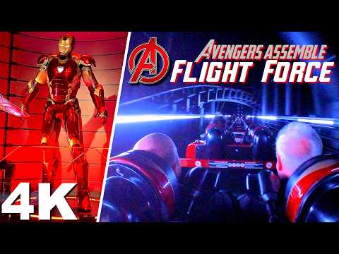 Avengers Assemble : Flight Force [On-Ride with Queue 4K POV] - Walt Disney Studios
