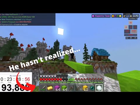 Diecies hits level 100 in treasure wars but he didn’t realize.