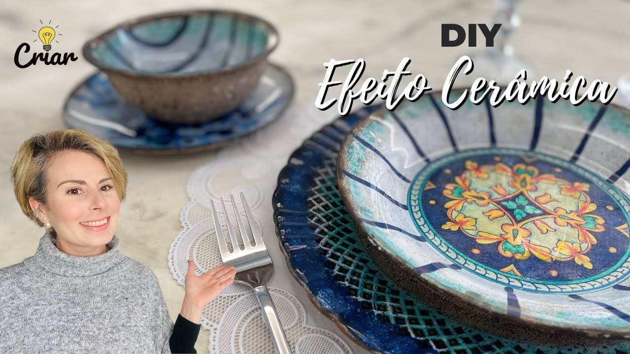 EFEITO CERÂMICA ESMALTADA | Diy | Faça Você Mesmo!!!
