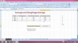 How to calculate Weighted Average in Excel - Youtube