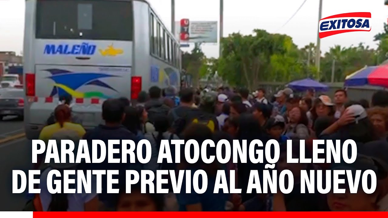 🔴🔵 A pocas horas del Año Nuevo: Paradero Atocongo luce REPLETO DE GENTE