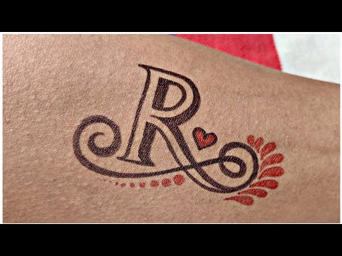 Simple R letter tattoo. | Video & Photo