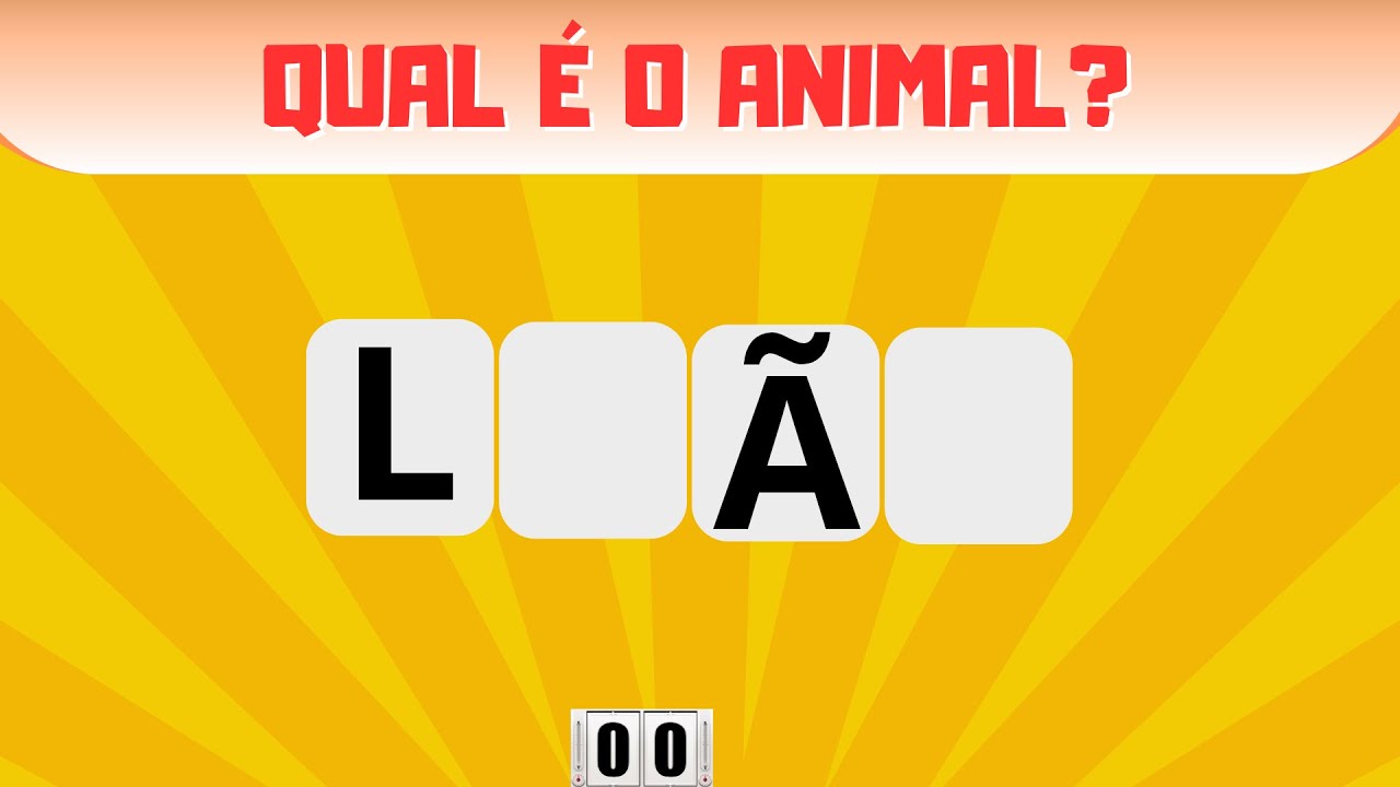 QUAL É O ANILMAL? A MAIORIA DAS PESSOAS NÃO CONSEGUEM ACERTAR TODOS