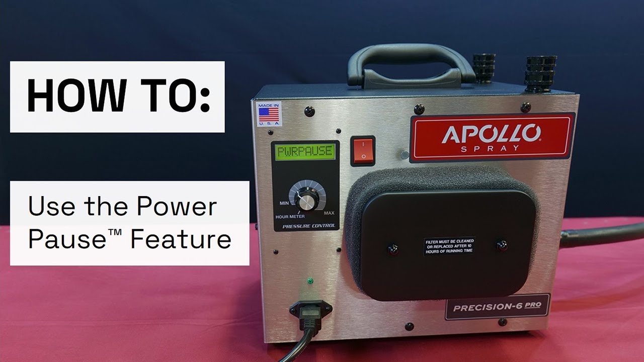 How to Use the Power Pause Feature on ApolloSpray Digital Systems
