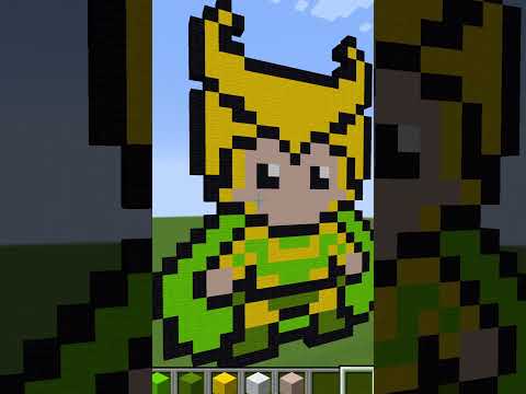 Insane Minecraft Pixel Art of Loki (SoyJuniorN)