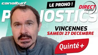 emission video des courses turf pmu du Samedi 27 décembre 2025