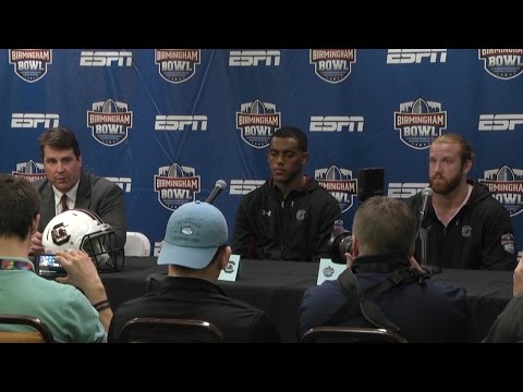 Will Muschamp, T.J. Holloman, Hayden Hurst Press Conference — 12/28/16