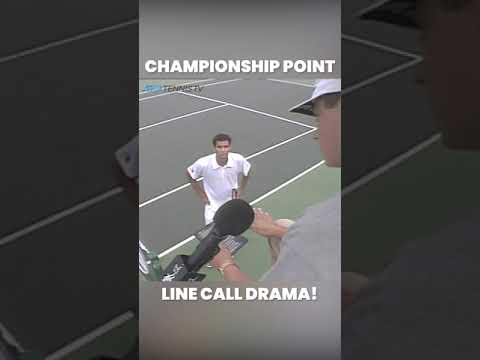 Line Call Drama on Championship Point Between Pete Sampras & Pat Rafter | Cincinnati 1998 😬 #Shorts