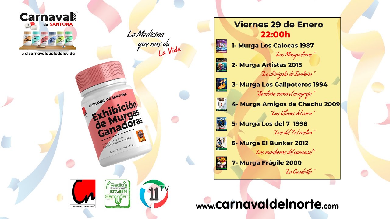 1ª SESION MURGAS GANADORAS DEL CARNAVAL DE SANTOÑA 1986-2020