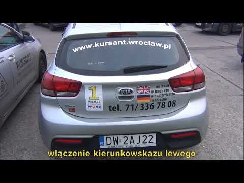 Obsługa świateł Kia Rio Pojazd egzaminacyjny w DORD Wrocław - Szkoła Kursant [PRAWO JAZDY]