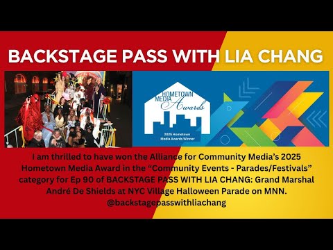 Lia Chang wins 2025 Hometown Media Award for BACKSTAGE PASS WITH LIA CHANG