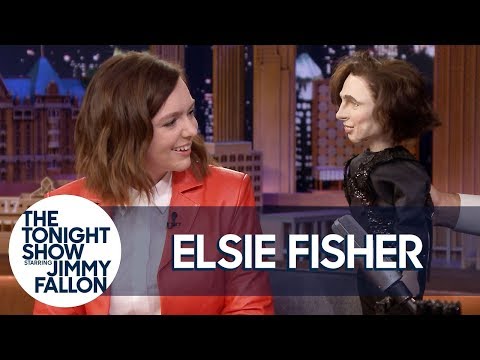 Elsie Fisher Reenacts Meeting Timothée Chalamet with a Puppet