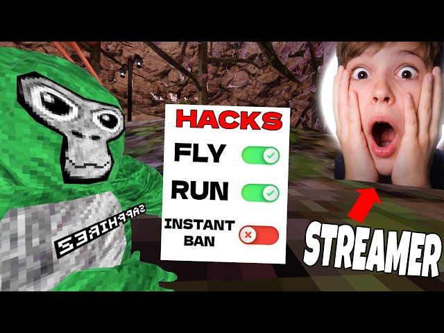 HACKING on Gorilla Tag Streamers Until They Notice (Crash Mods)