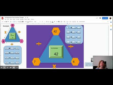 Multiplication & Division Fact Families Triangle - How to use them