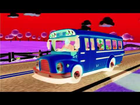 wheels on the bus go round and round [ Best after effects overlay ] nursery rhymes inverted