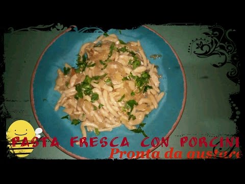 RICETTA - PASTA FATTA in CASA (SCILATELLE) con funghi PORCINI- Buona e gustosa 😃