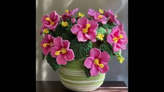 Crochet hibiscus 🌺 flowers ideas #crochet #flowers AIBestCrochet
