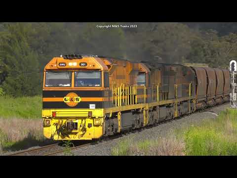 Heavy Australian Distributed Power Coal Trains - Hunter Valley Ulan Line Coal Trains