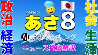 【ニュース要約解説】あさ8(日本保守党)3分クッキング20260605（第853回）