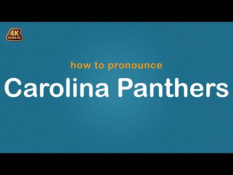 how to pronounce Carolina Panthers 【NFL】