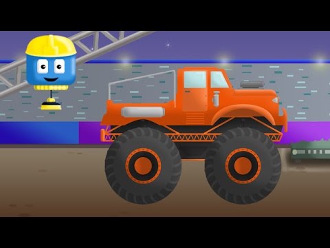 Monster Truck - Tom & Matt camionul de constructii | desene de constructii pentru copii