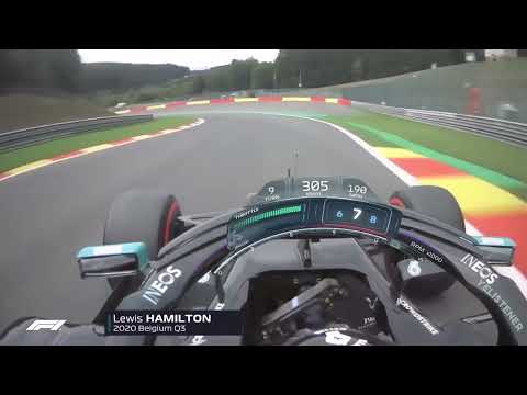Lewis Hamilton Pouhon Flat Out with W11 (With Telemetry) - 2020 Belgian Grand Prix