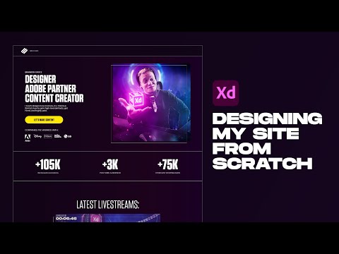 🔴 Designing My Website From Scratch Adobe XD | Livestream