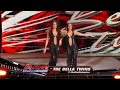 The Bella Twins Nikki Bella Brie Bella Entrance ŔAW Jan 2 2012