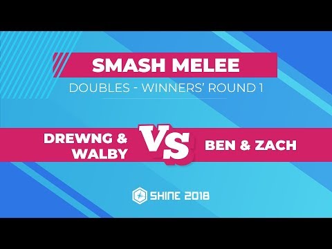 DrewNG/Walby vs Ben/Zach - Smash Melee Doubles: Winners' Round 1 - Shine 2018