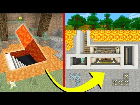 Minecraft Tutorial: How To Build a Hidden Base #2 With a Hidden Entrance