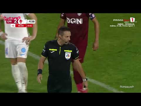 GOOOL! CFR Cluj - FCSB 2-1. Emerllahu se distrează în duel aerian cu Toma și înscrie