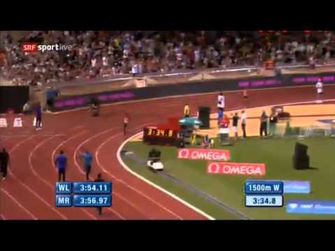 Genzebe Dibaba World Record   Womens 1500m   IAAF Diamond League   Monaco 2015  Ethiopia