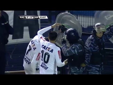 Robinho hit by lighter in Racing Club vs. Atletico Mineiro clash