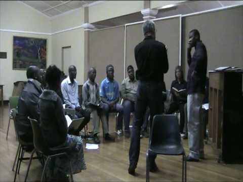 Morten Schuldt-Jensen and Michael Dingaan rehearse Vivaldi's Gloria
