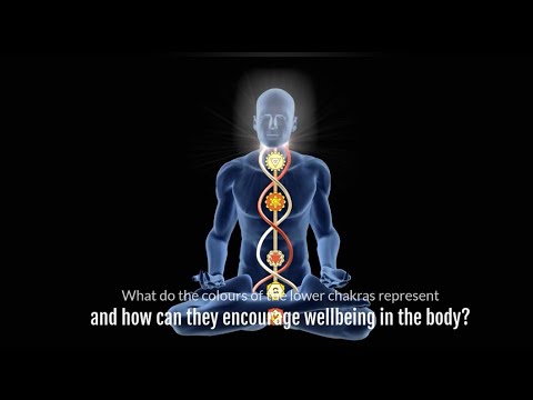 What do the colours of the lower chakras represent and how can they encourage wellbeing in the body?