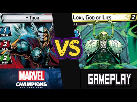 Thor vs Loki, God of Lies (Expert) Marvel Champions Trickster Takeover Playthrough