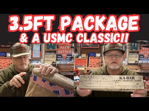 A 3 FOOT TALL Gift?! Plus a Legendary USMC Knife Unboxing!