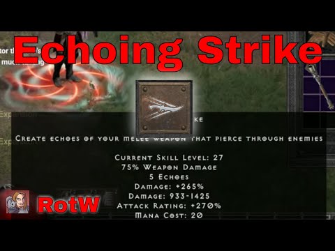 D2R Skills & Abilities - Echoing Strike (Warlock Eldritch Tree){RotW}