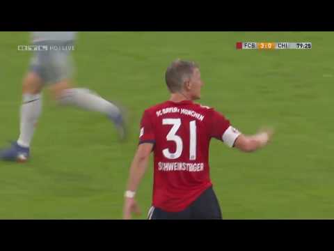 Bastian Schweinsteiger Tor im Abschiedsspiel | Bayern München   Chicago Fire 4-0
