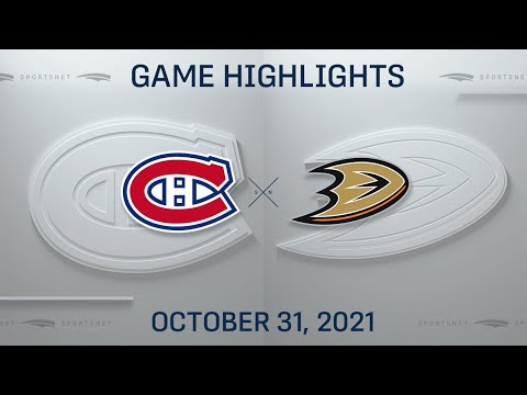 NHL Highlights | Canadiens vs. Ducks - Oct. 31, 2021