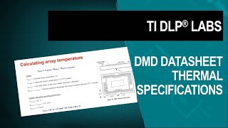 DLP Technology DMD datasheet thermal specifications