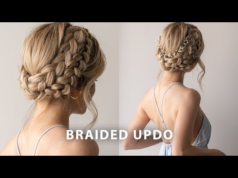 EASY Milkmaid/Crown Braided Updo | Perfect for long...