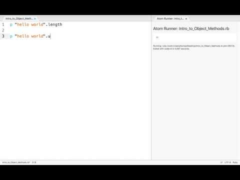 Learn to Code with Ruby Section 02 Lesson 09 Intro to Object Methods