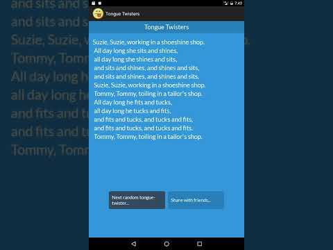 Tongue Twisters Video