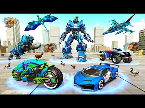 Optimus Prime Multiple Transformation Jet Robot Car Game 2022 - Android Gameplay