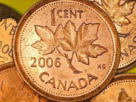 2006 Penny - Rare Canada One Cent Coins - Magnetic or Non - P - Plain - RCM logo - Canadian Mint